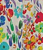 Color:Floral Multi - Image 6 - Allover Floral Print Linen Blend 3/4 Sleeve Button-Front Hi-Low Tunic