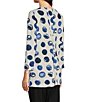 Color:Dot Multiple - Image 4 - Printed Knit Round Neck 3/4 Sleeve Patch Pocket Tunic