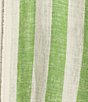Color:Soft Lime - Image 6 - Yarn Dye Stripe Print Point Collar 3/4 Sleeve Button-Front Hi-Low Tunic