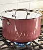 Color:Rose Quartz - Image 2 - FUSIONTEC Cookware 7-Quart Stock Pot with Lid