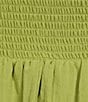 Color:Chartreuse - Image 3 - Short Sleeve Smocked Empire Tiered Mini Dress