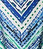 Color:Batik Stripe - Image 4 - Batik Stripe Cap Sleeve Keyhole Neck Tie Front Knit Top