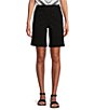 Color:Black - Image 1 - Elastic Waist Pull-On Tech Stretch Shorts