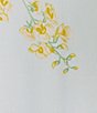 Color:Floral Mix Border - Image 4 - Embellished Floral Print 3/4 Sleeve Crew Neck Asymmetric Hem Knit Top