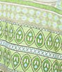 Color:Paisley Stripe - Image 4 - Embellished Paisley Stripe 3/4 Flare Sleeve Keyhole Neck Knit Top
