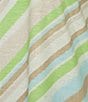 Color:Sap Green Stripe - Image 4 - Miter Stripe 3/4 Sleeve Keyhole Neck Knit Top
