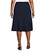 Color:True Navy - Image 2 - Plus Size City Stretch Gored Panel Skirt