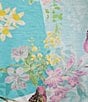 Color:Parrot Floral Patches - Image 4 - Plus Size Parrot Floral Patches Print 3/4 Sleeve Scoop Neck Knit Top