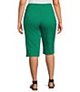 Color:Bright Jade - Image 2 - Plus Size Tech Stretch Pull-On Skimmer Pants