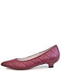 Color:Borgagna Parmasoft - Image 3 - Albano Leather Quilted Kitten Heel Pumps
