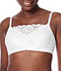 Color:White - Image 1 - Isabel Wire-Free Lace U-Back Adjustable Cut and Sewn Camisole Bra