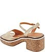 Color:Platino - Image 4 - Louise Leather Featherweight Cork Platform Ankle Strap Sandals