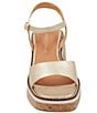 Color:Platino - Image 5 - Louise Leather Featherweight Cork Platform Ankle Strap Sandals