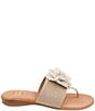 Color:Beige/Platino - Image 2 - Nara Featherweight Linen Thong Sandals