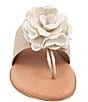 Color:Beige/Platino - Image 5 - Nara Featherweight Linen Thong Sandals