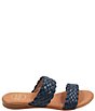 Color:Navy - Image 2 - Naria Braided Metallic Sandals
