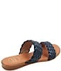 Color:Navy - Image 3 - Naria Braided Metallic Sandals