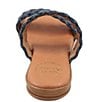 Color:Navy - Image 4 - Naria Braided Metallic Sandals