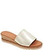 Color:Platino - Image 1 - Nessie Leather Espadrille Wedge Sandals