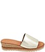 Color:Platino - Image 2 - Nessie Leather Espadrille Wedge Sandals