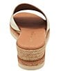 Color:Platino - Image 3 - Nessie Leather Espadrille Wedge Sandals
