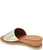 Color:Platino - Image 4 - Nessie Leather Espadrille Wedge Sandals