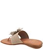 Color:Beige/Platino - Image 4 - Novalee Featherweight Elastic Leather Fringe Thong Sandals