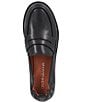 Color:Black - Image 6 - River Featherweight Leather Lug Sole Platform Loafers