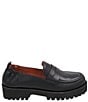 Color:Black - Image 2 - River Featherweight Leather Lug Sole Platform Loafers