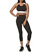 Color:Black Combo - Image 3 - Color Blocked High Waisted Pull-On Leggings