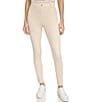 Color:Sand - Image 1 - High Rise 7/8 Length Knit Twill Pull-On Jeggings