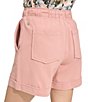 Color:Rose - Image 2 - Knit High Rise Elastic Drawstring Waist Pocketed Pull-On Shorts