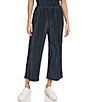 Color:Ink - Image 1 - Pleated Plisse High Rise Wide Leg Coordinating Pull-On Pants