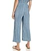 Color:Faded Denim - Image 2 - Pleated Plisse High Rise Wide Leg Coordinating Pull-On Pants