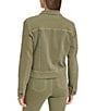 Color:Green - Image 2 - Washed Twill Long Sleeve Coordinating Light Weight Jacket