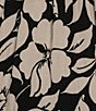 Color:Black - Image 3 - Floral Tie Front Sleeveless Twist Back Midi Dress