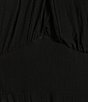 Color:Black - Image 3 - U-Neckline Short Sleeve Empire Midi Dress