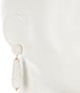 Color:White - Image 2 - Beaded Teardrop Drop Earrings