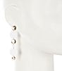 Color:Gold/White - Image 2 - Graduating Disc White Rubberized Linear Earrings