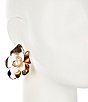 Color:Black/White - Image 2 - Statement Flower Pearl Drop Earrings