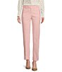 Color:Cherry Blossom - Image 1 - Anne Stretch Side Pocket Coordinating Straight Leg Ankle Length Pant