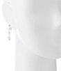 Color:Silver - Image 2 - Crystal Linear Clip-On Earrings