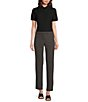 Color:Zinc/Anne Black - Image 3 - Extended Tab Pleated Tapered Leg Bowie Pants