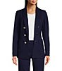 Color:Distant Mountain - Image 1 - Faux Open Front Double Breasted Peak Lapel Collection Coordinating Compression Blazer
