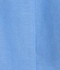 Color:Shore Blue - Image 4 - Plus Size Notch Lapel Collar Scrunch 3/4 Sleeve Flap Pocket Coordinating Jacket