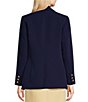 Color:Distant Mountain - Image 2 - Stretch Faux Double Breasted Long Sleeve Coordinating Blazer Jacket