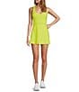 Color:Lime Green - Image 1 - Active Tennis Courtside Built-In Short Mini Dress