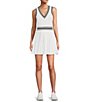 Color:White and Black - Image 1 - Active Rally Pleated Tennis Mini Dress