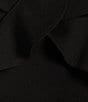 Color:Black - Image 3 - Ainsley Scuba Crepe Ruffle Bodice V-Neck Cap Sleeve Midi Dress