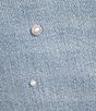 Color:Pearl - Image 6 - Alexandra Pearl Wide Leg Crop Denim Jeans